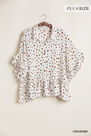 Speckled Babydoll Top