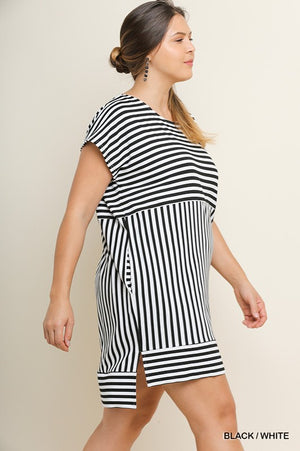 Striped HiLow Dress